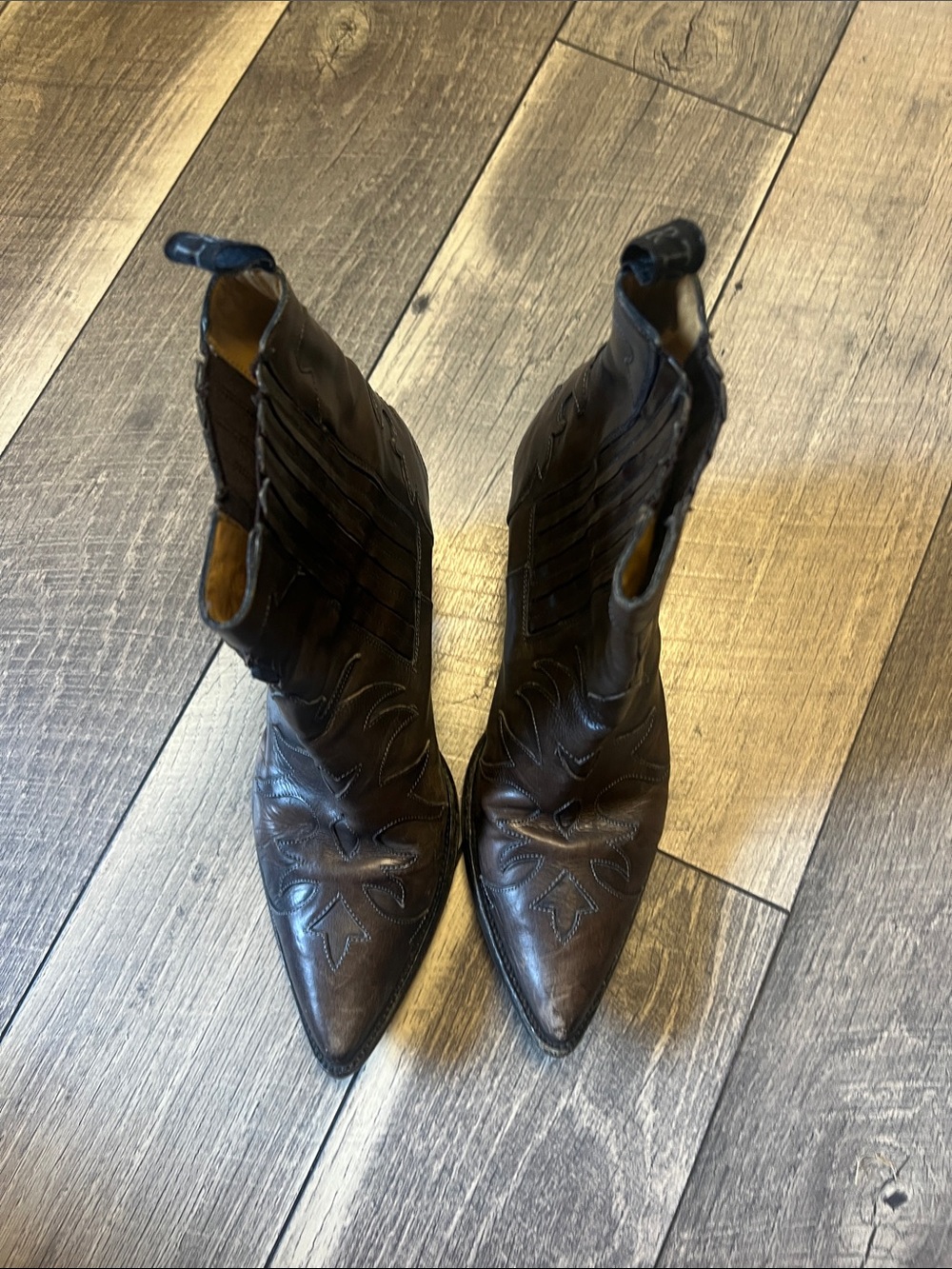 Dark Brown Italian Leather Boots